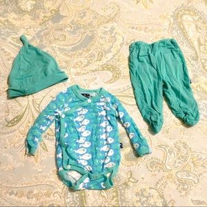 Kickee Pants Confetti Piranha Newborn Set